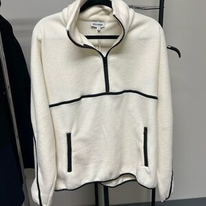 Gold Hinge White Fleece Pullover